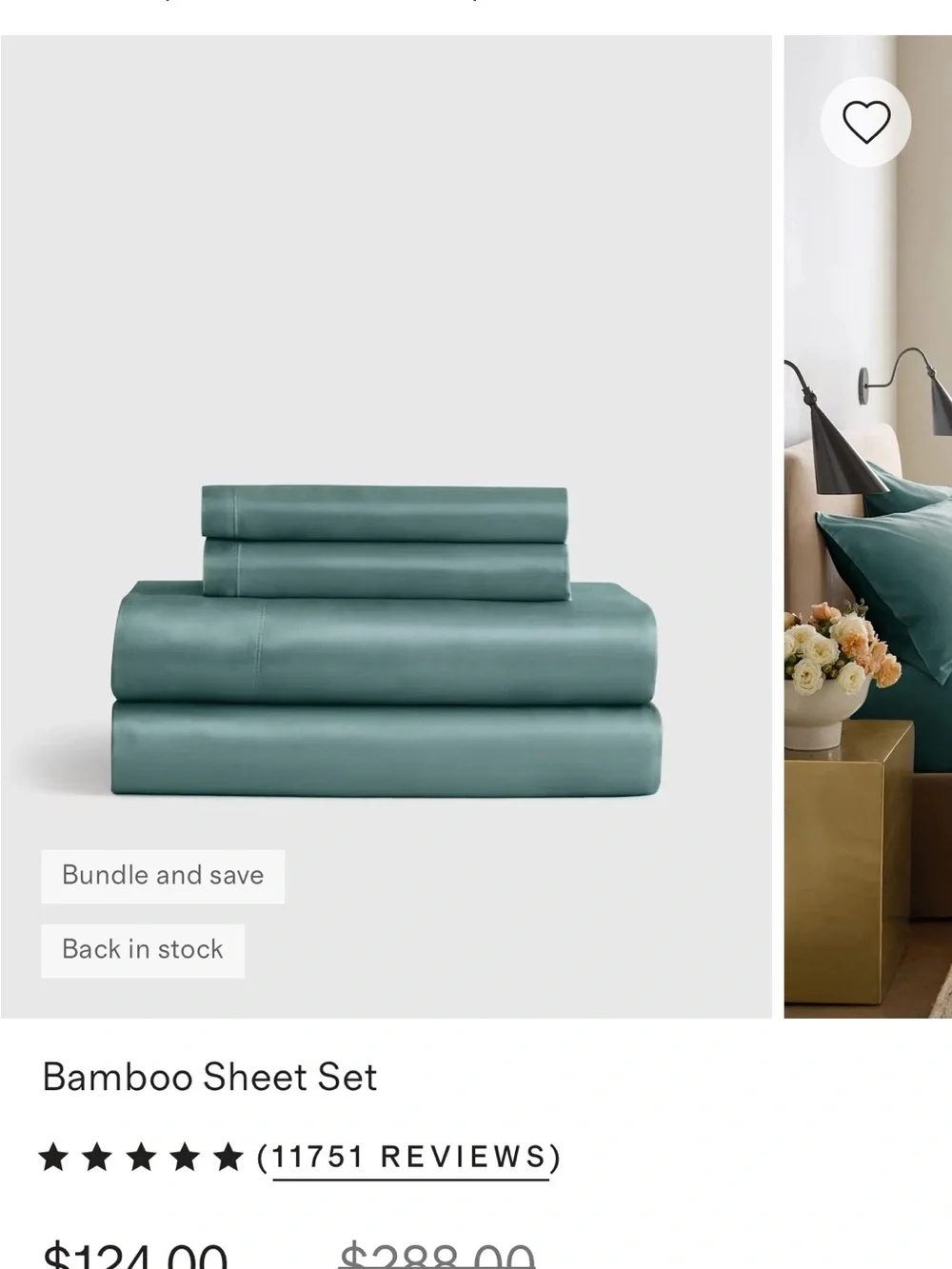 Quince Bamboo Sheet Set in Ocean